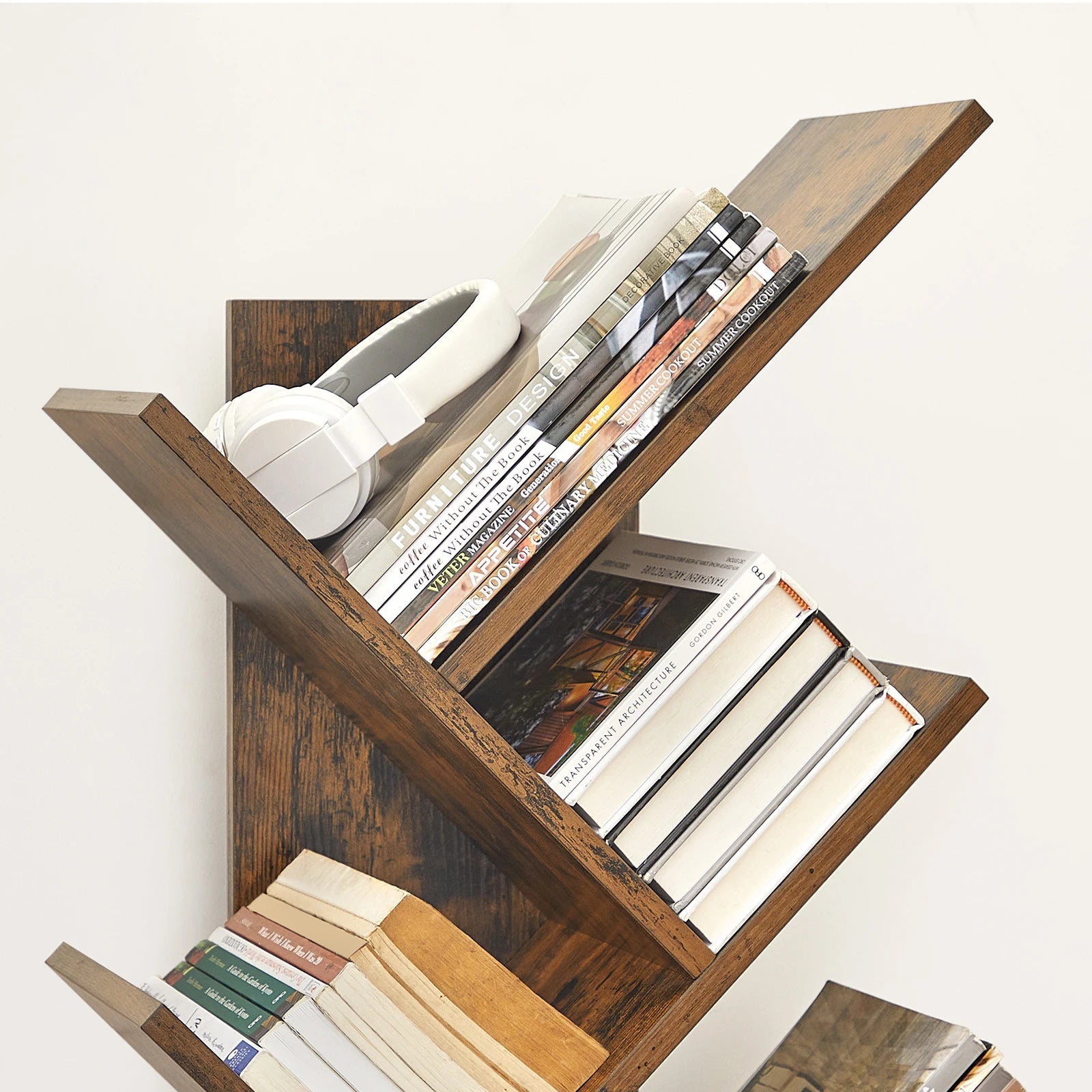 Bibliothèque Arbre Bois Rustique