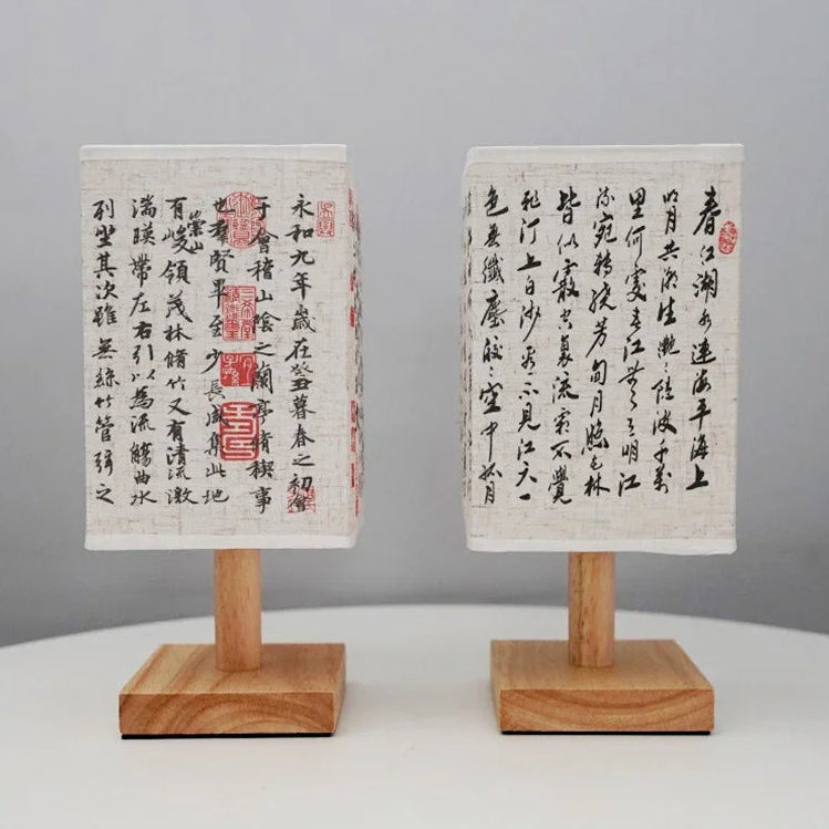 Lampe de table décorative à LED style chinois