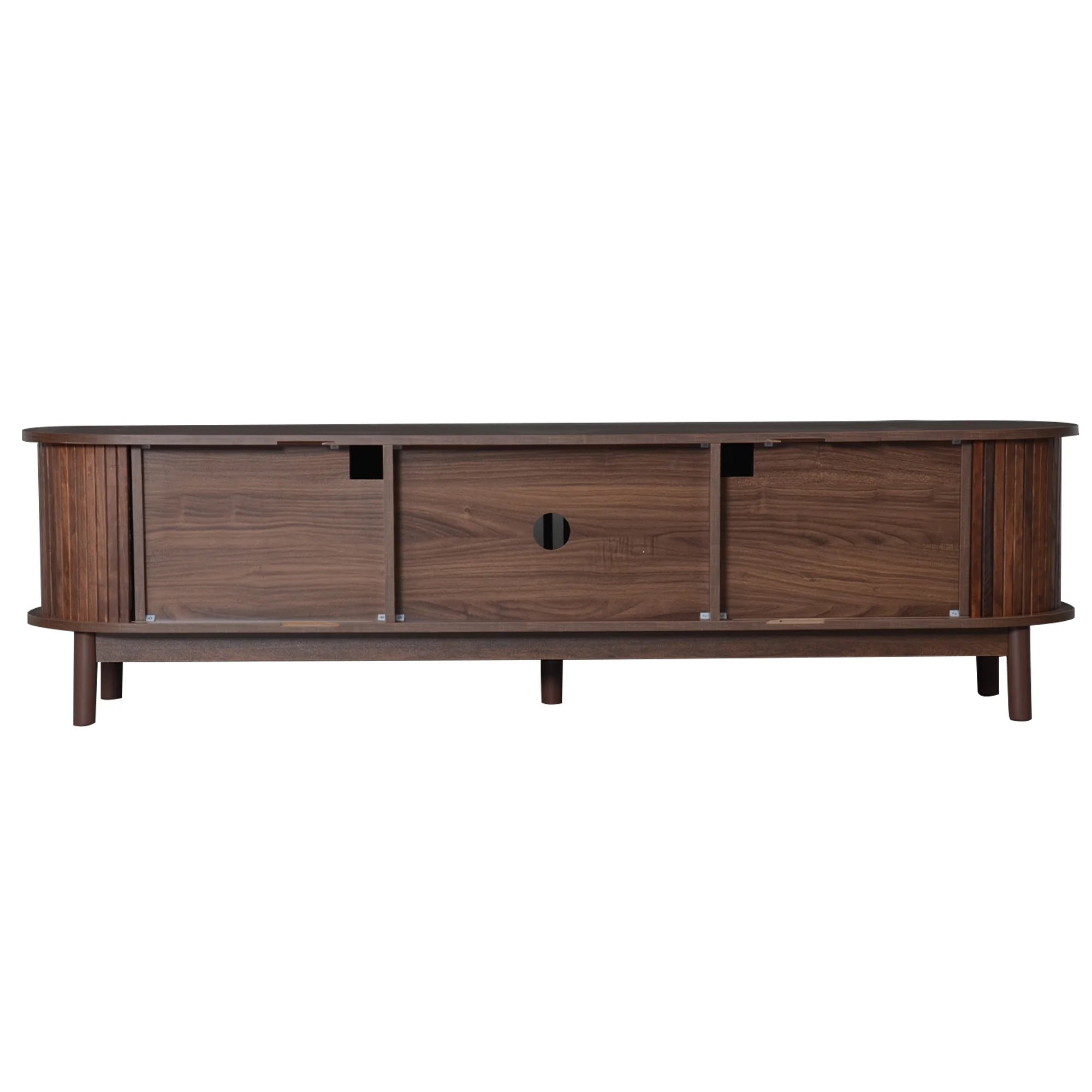 Meuble TV Rainuré Arrondi
