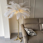 Nordic Feather Floor Lamp Light Luxury Internet Celebrity Ostrich Ins Live Broadcast Room Decoration Atmosphere Table