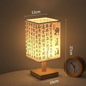 Lampe de table décorative à LED style chinois