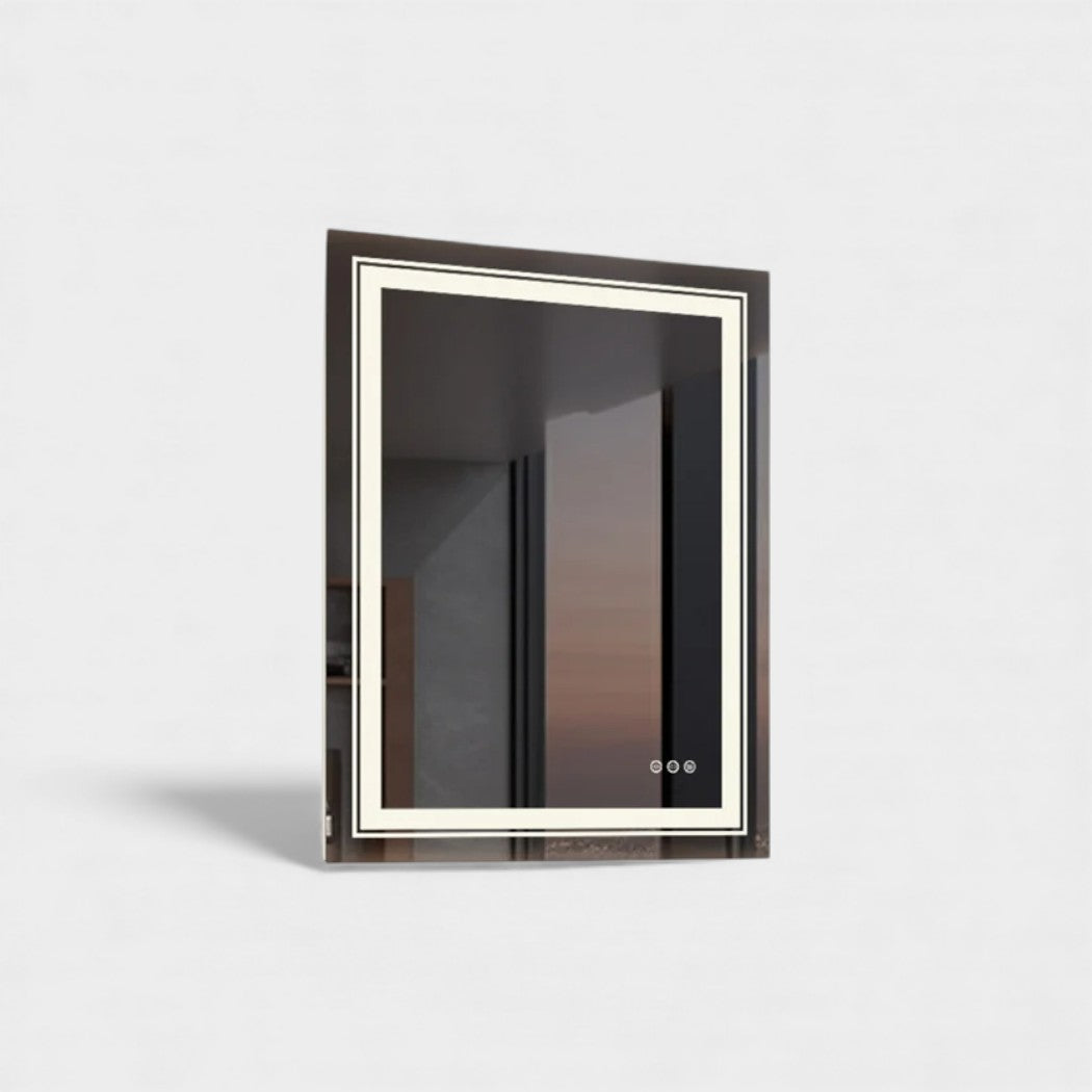 Miroir de Salle de Bain LED Luxe – Étanche et Double Éclairage