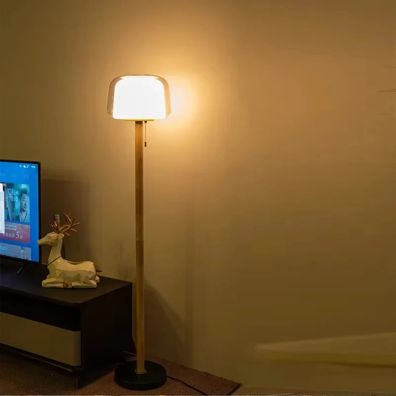 Modern Creative Glass Floor Lamp Simple Sofa Side Decorative Lighting Living Room Bedroom Bedside Lamp LED Reading Desk Light