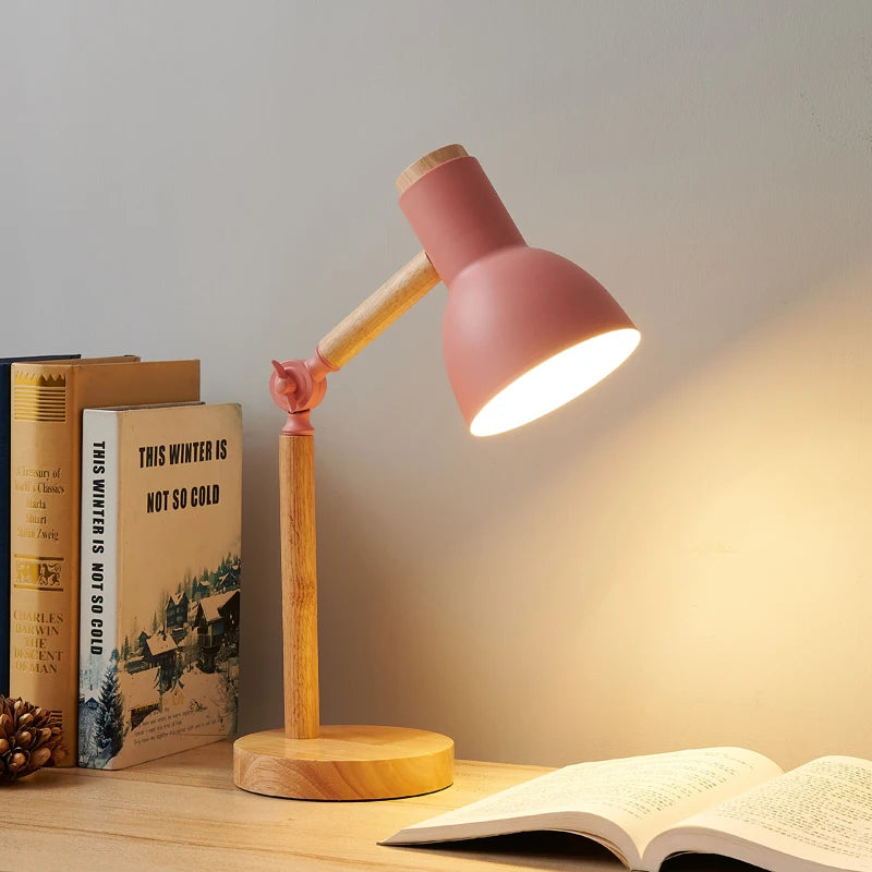 Lampe de table scandinave en bois moderne