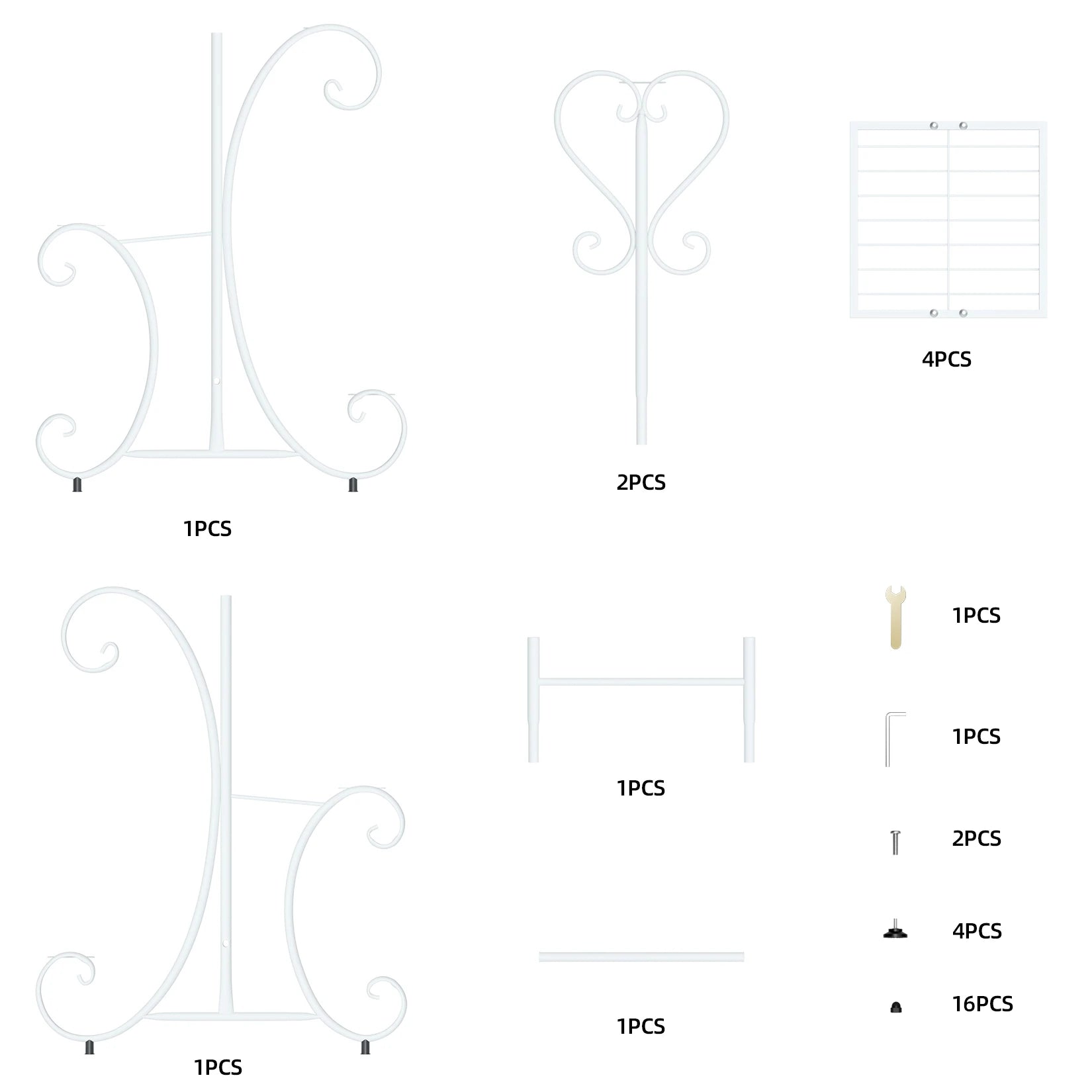 Étagère pour plantes en métal style rétro