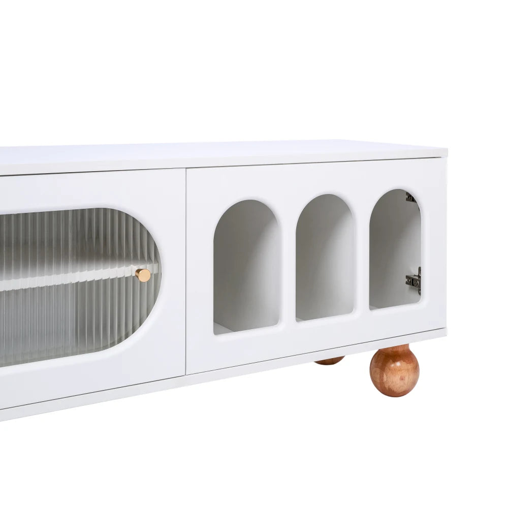 Meuble TV Arches et Cannage