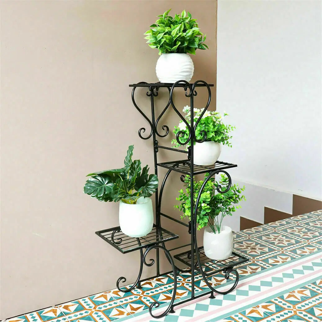 Étagère pour plantes en métal style rétro