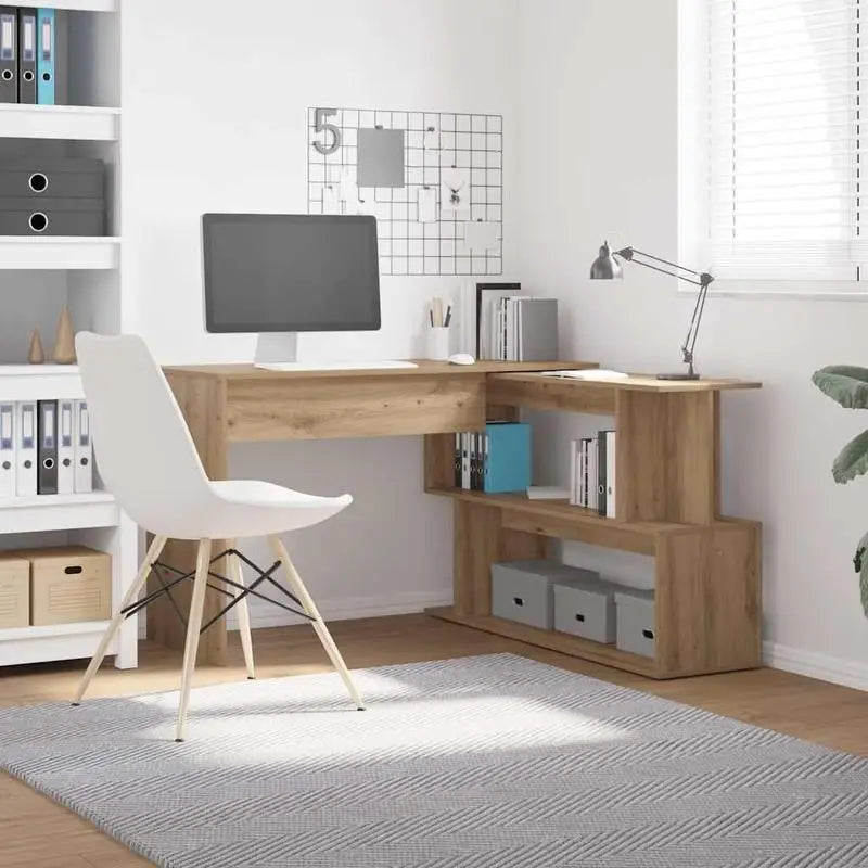 Bureau Modulaire en Bois avec Étagères