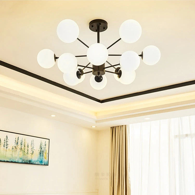 Abat-jour sphère en verre pour suspension