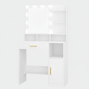 Coiffeuse lumineuse avec rangement