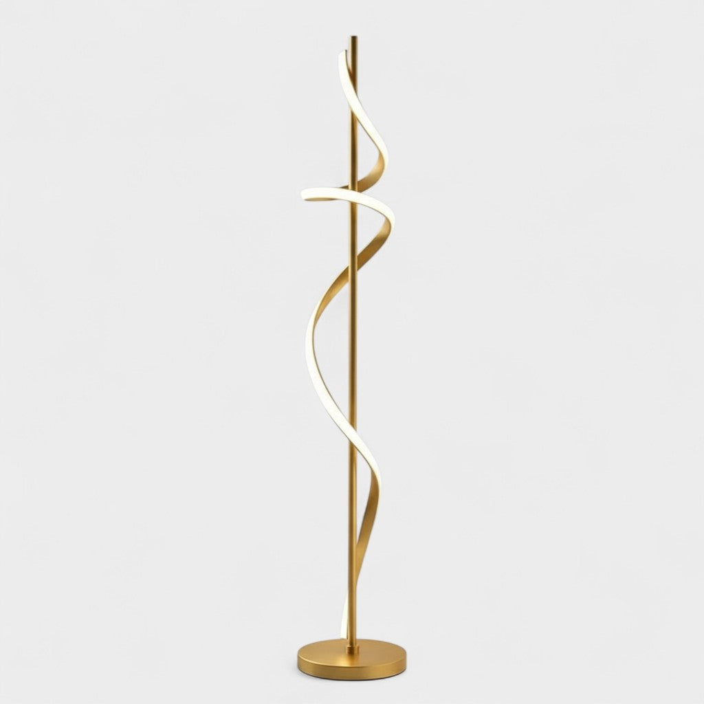 Nordic Cream Style Creative Line Spiral Floor Lamp Suitable for Living Room Bedroom Decoration Bedside Standing Lamps Fixtures