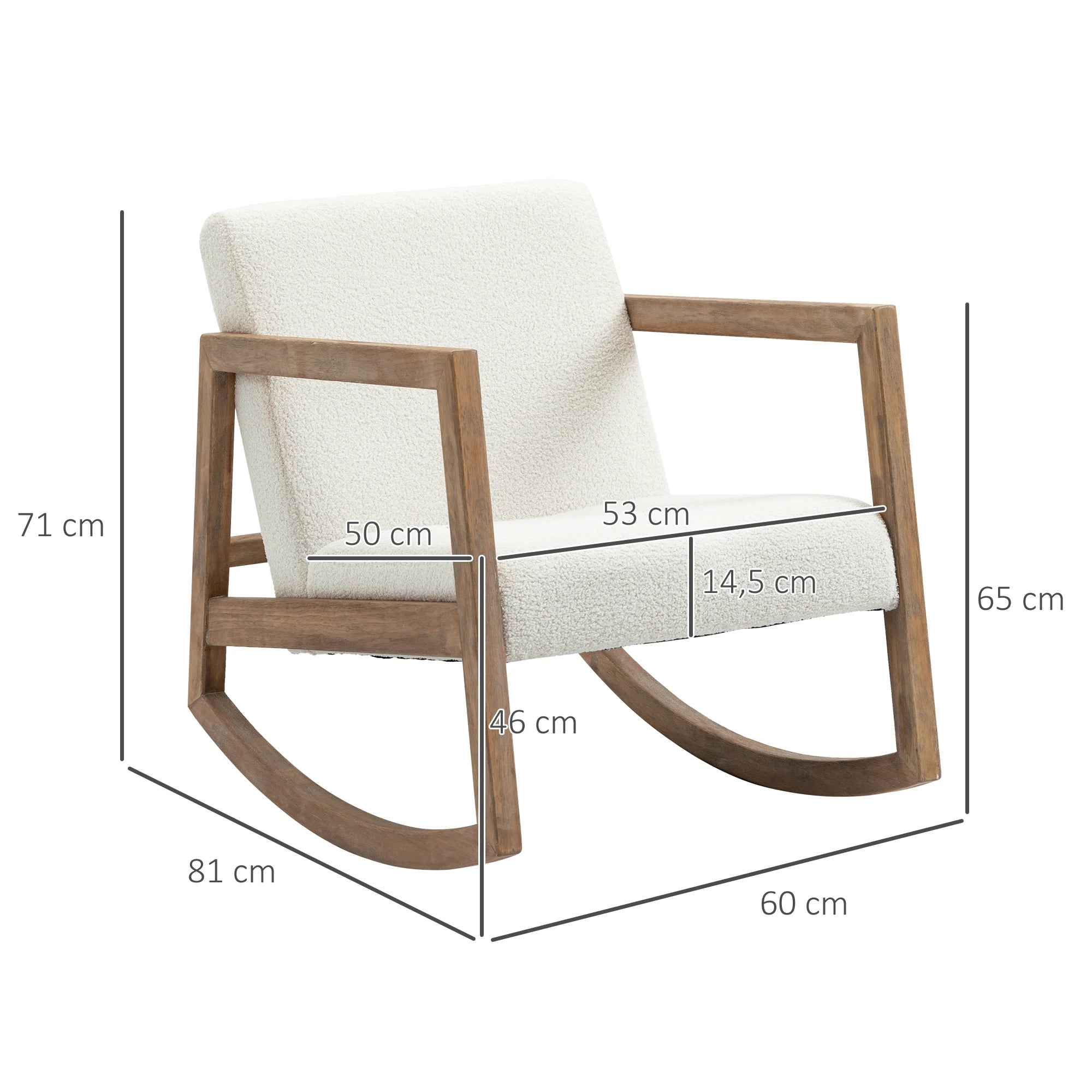 Fauteuil à bascule design cosy pour intérieur