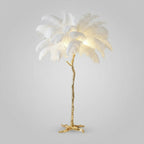 Nordic Feather Floor Lamp Light Luxury Internet Celebrity Ostrich Ins Live Broadcast Room Decoration Atmosphere Table