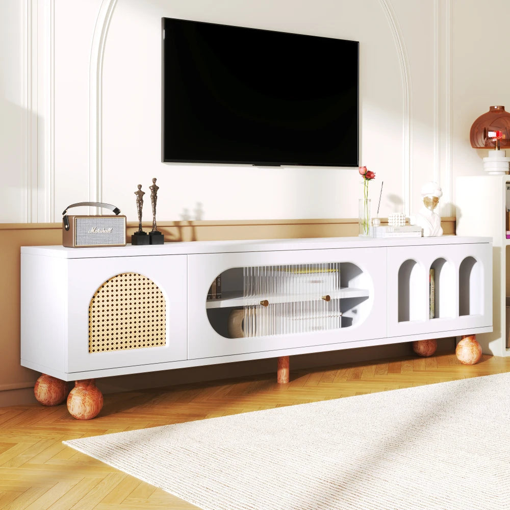 Meuble TV Arches et Cannage