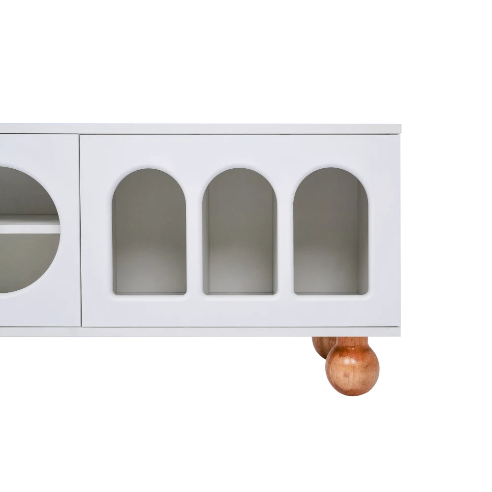 Meuble TV Arches et Cannage