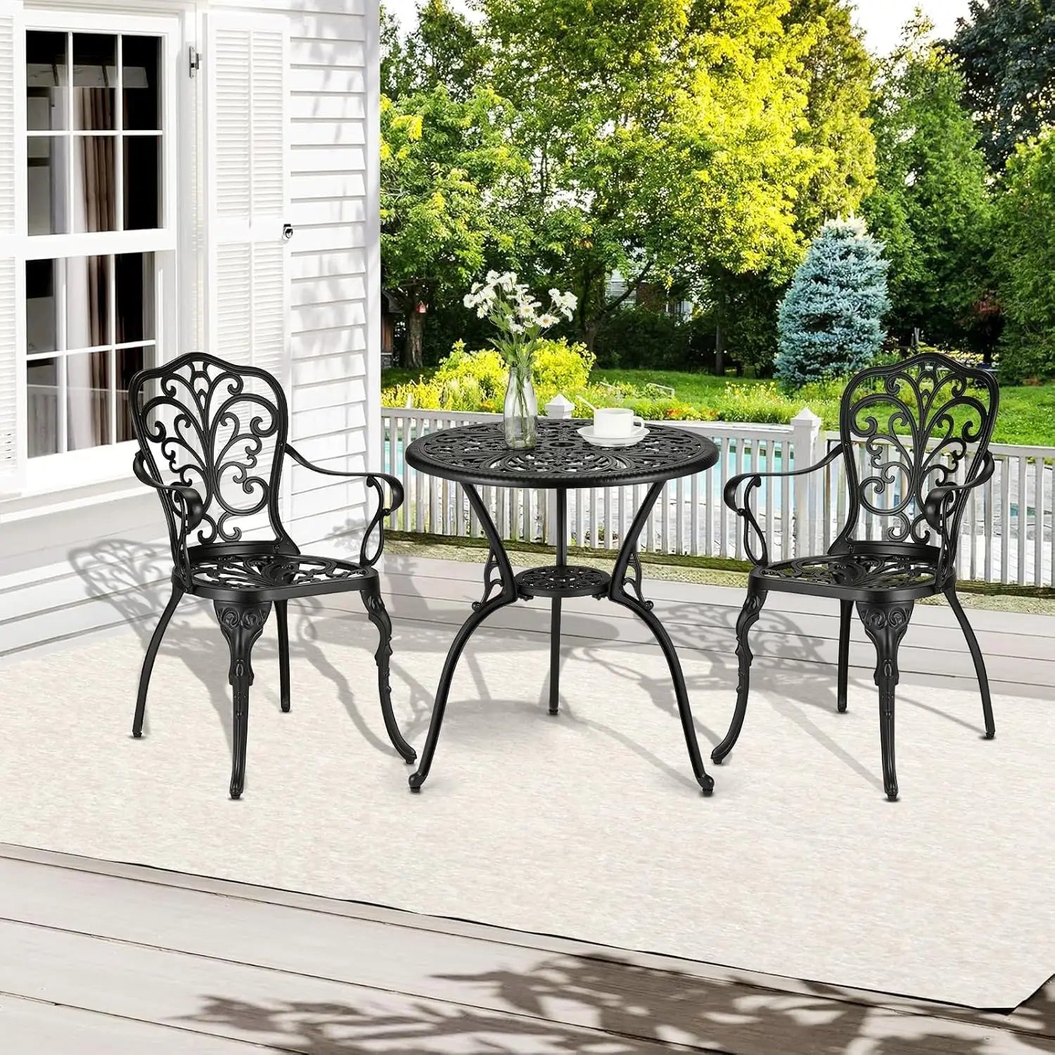 Salon de jardin 2 chaises et table