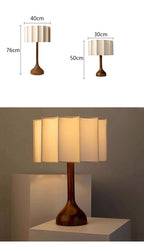 Wabi Sabi Style Wooden Standing Lamp for Living Room Bedroom Bedside Home Led Corner Sofa Light Minimalist Solid Wood Floor Lamp