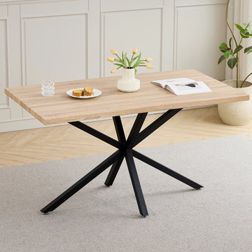 Table rectangulaire Design bois et métal
