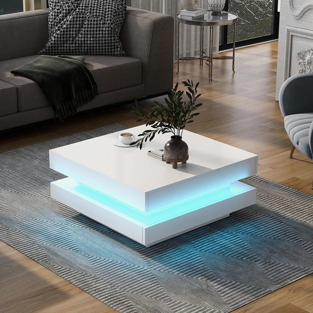 Table basse LED connectée