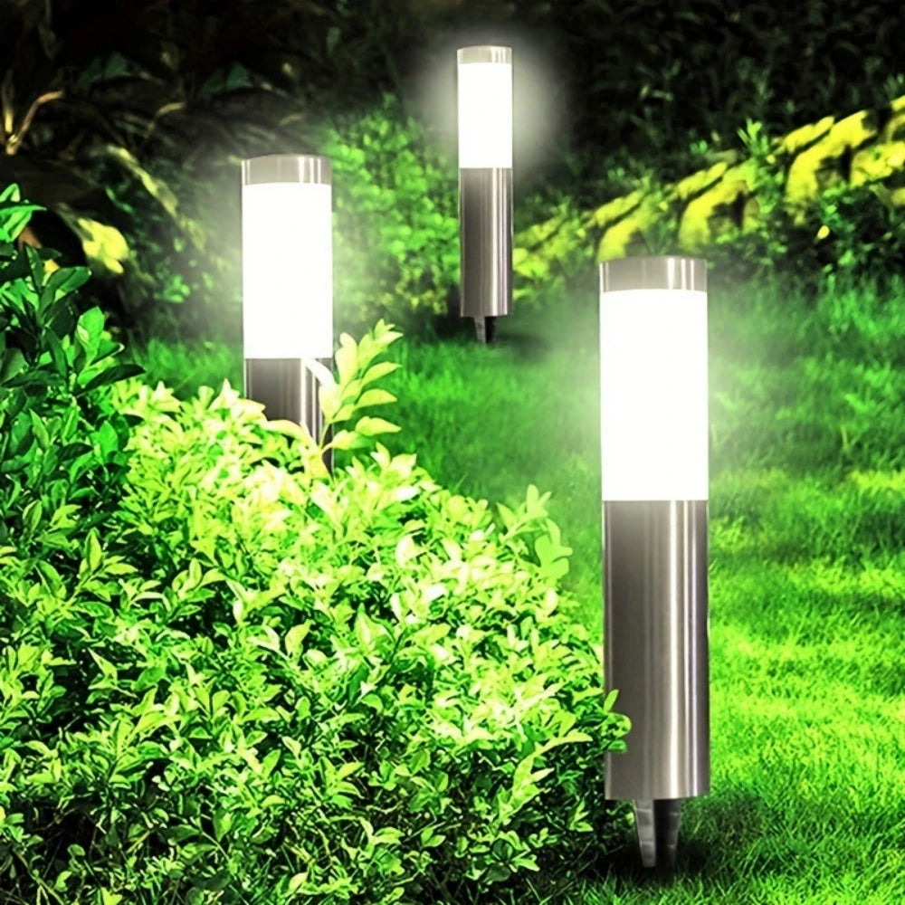 Lampadaire extérieur solaire à piquet noir