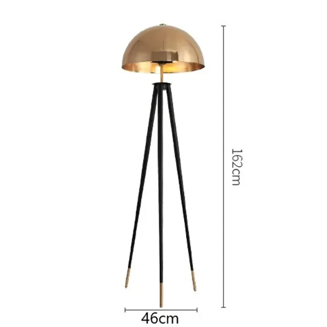 Nordic Postmodern Luxury Retro Art Exhibition Hall Bedroom Living Room Creative Tripod Mushroom Bedside Table Lights Floor Lamp