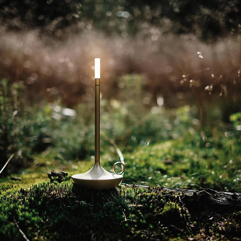 Lampe de table LED candle design dorée
