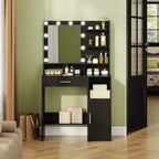 Coiffeuse lumineuse avec rangement