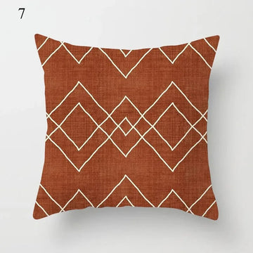Housse de Coussin Déco Motif Géométrique