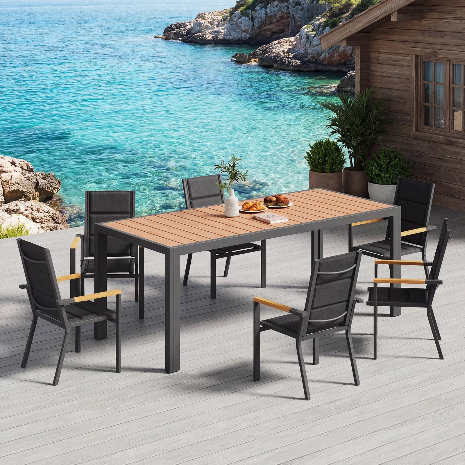 Table de jardin rectangulaire