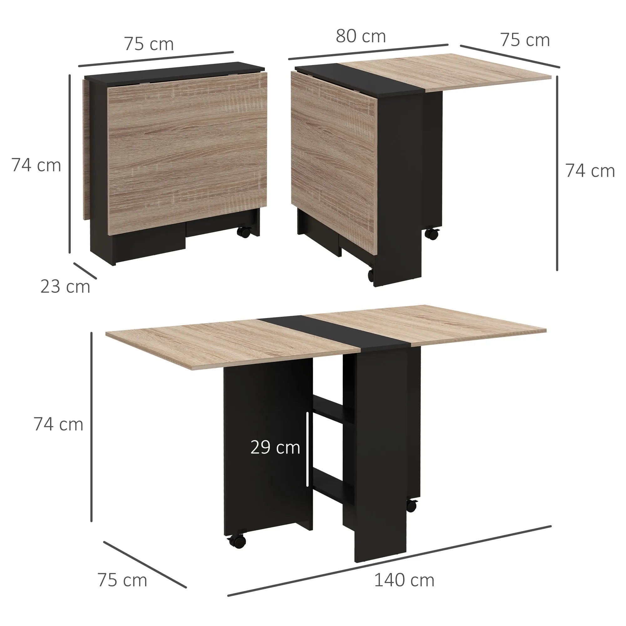 Table extensible avec rangement