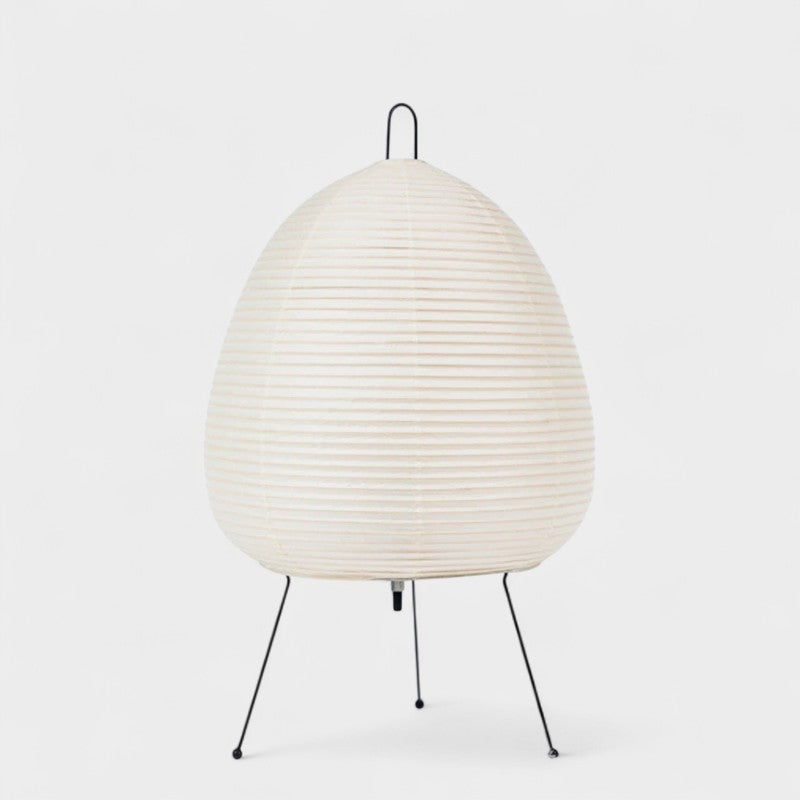 Lampe de chevet style japonais bulbe blanc