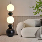 Nordic Black White Gourd Floor Lamp for Bedroom Living Room Next To The High-end Vertical Atmosphere Lamp LED Tricolor Light