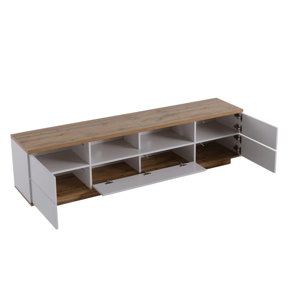 Meuble TV Blanc et Bois