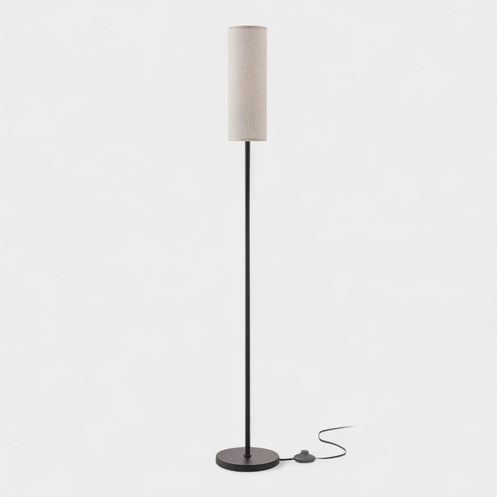 Modern Luxury Floor Lamp With Foot Switch Stepless Dimmer Tall Standing Lamp Fabric lampshade for Bedroom Living Room Office