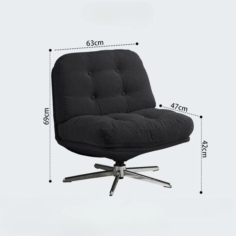 Fauteuil lounge pivotant capitonné