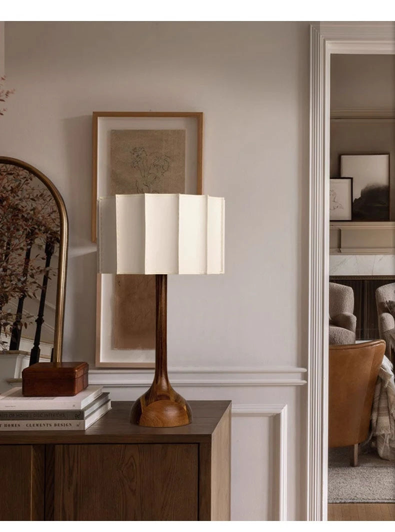 Wabi Sabi Style Wooden Standing Lamp for Living Room Bedroom Bedside Home Led Corner Sofa Light Minimalist Solid Wood Floor Lamp