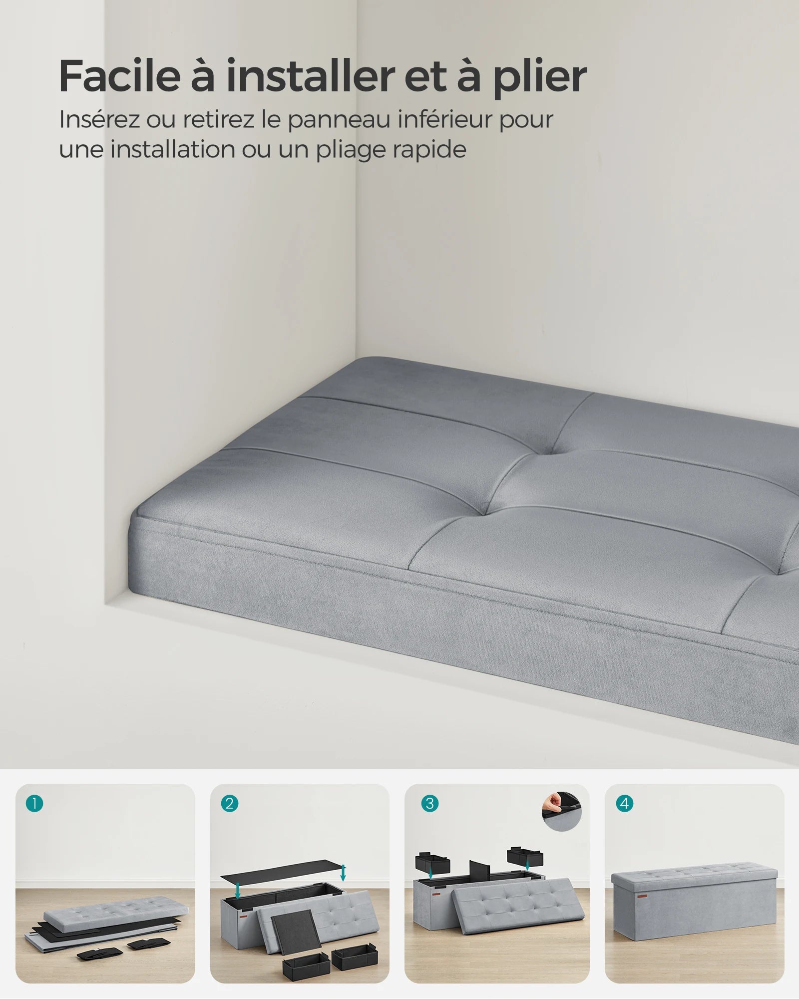 Banc Coffre Capitonné