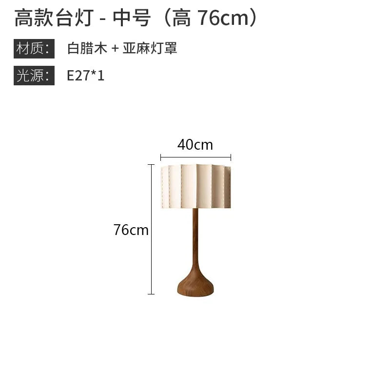 Wabi Sabi Style Wooden Standing Lamp for Living Room Bedroom Bedside Home Led Corner Sofa Light Minimalist Solid Wood Floor Lamp