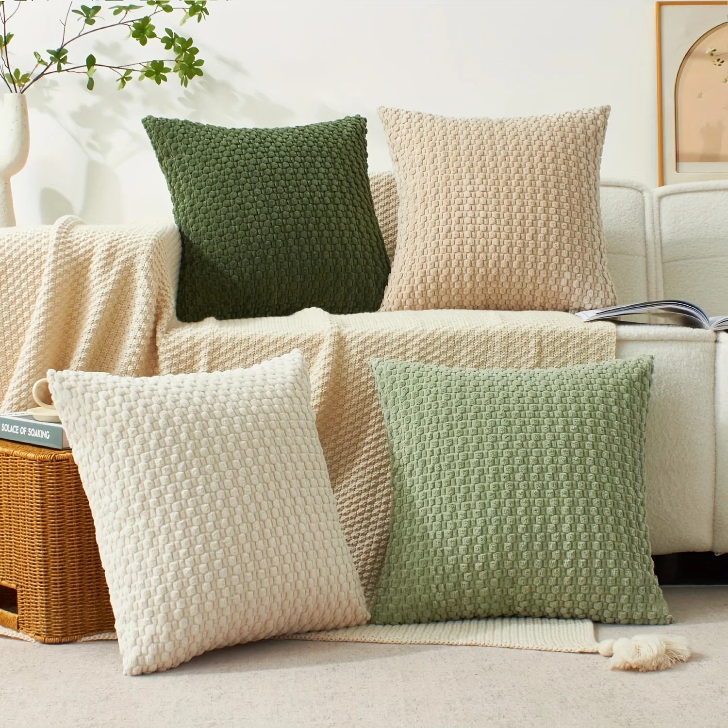 Coussin Moderne Rayé Boho