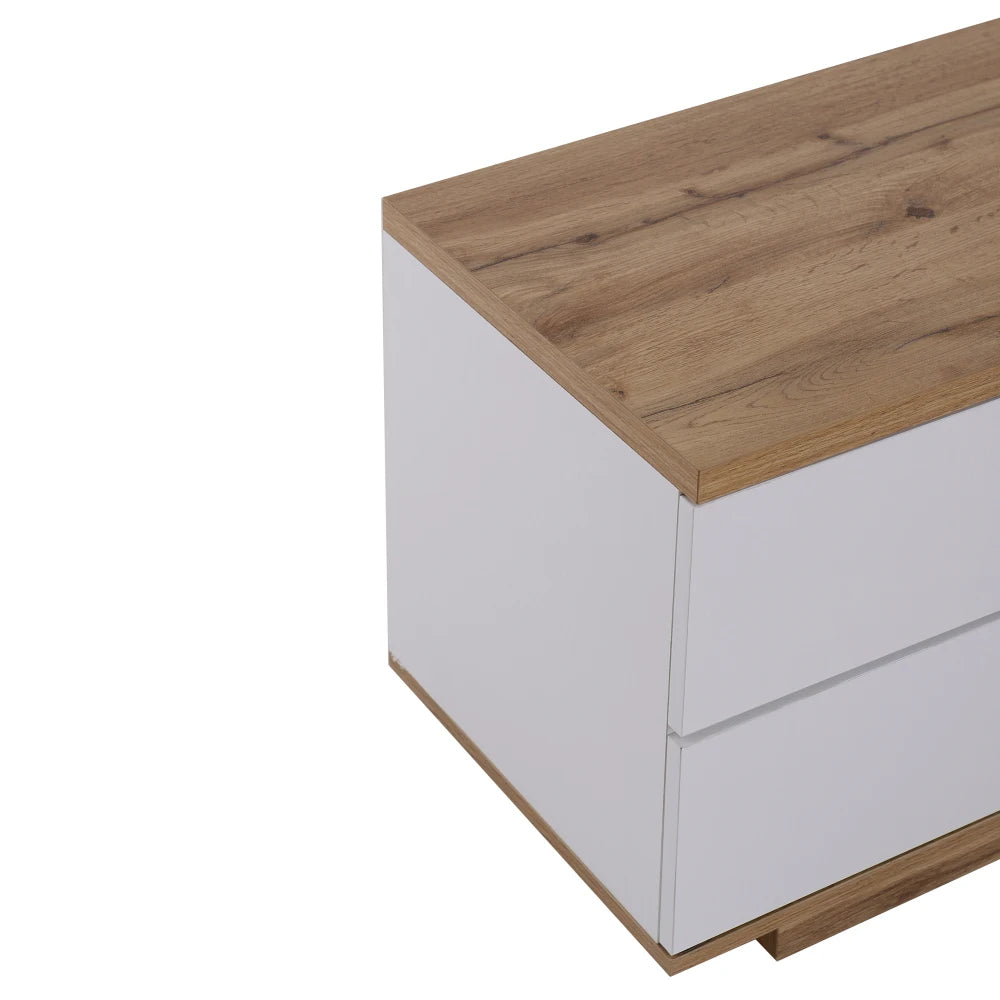 Meuble TV Blanc et Bois