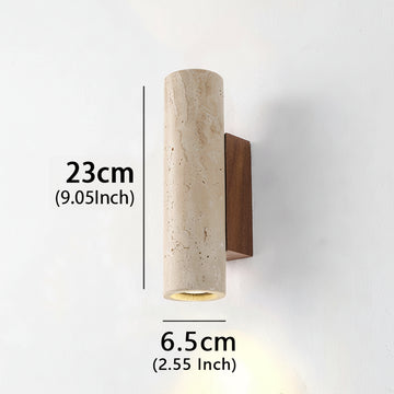 Applique Murale Décorative Bois Travertin LED