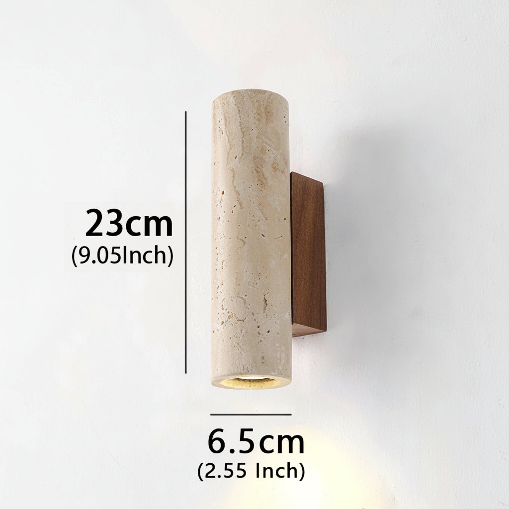 Applique Murale Décorative Bois Travertin LED