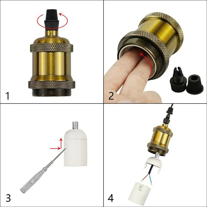 Douille E27 vintage style industriel