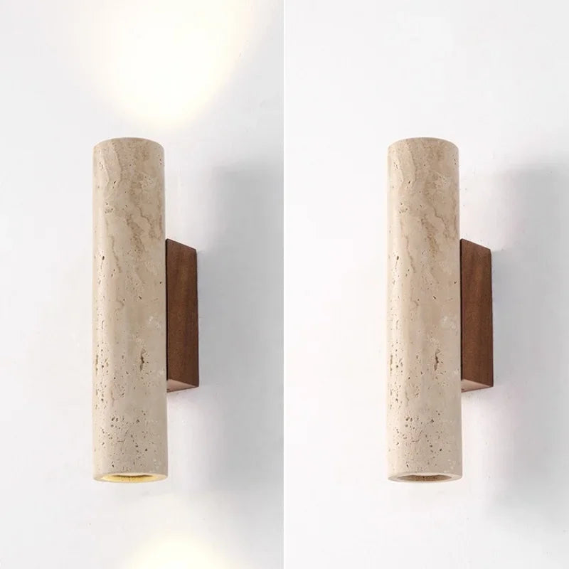 Applique Murale Décorative Bois Travertin LED