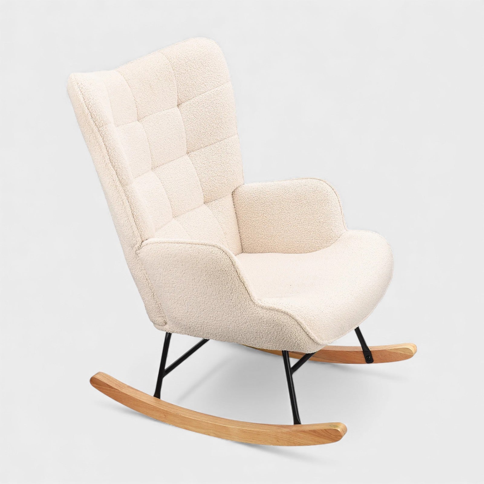 Fauteuil à bascule confortable avec appui-pieds