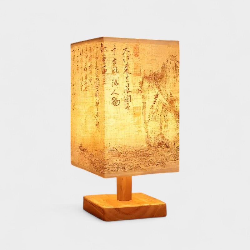 Lampe de table décorative à LED style chinois