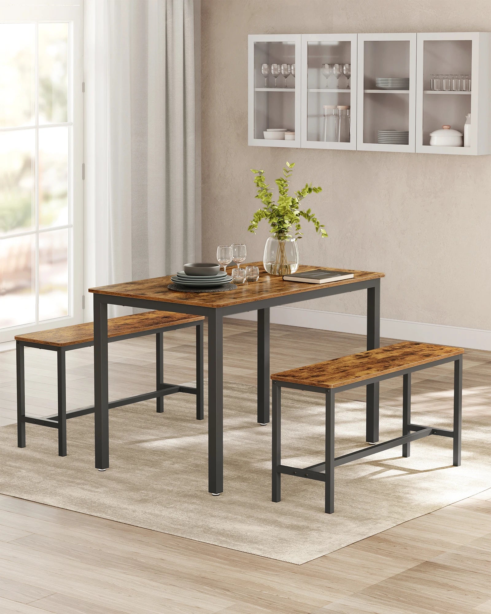 Ensemble Table et Bancs Industriel