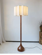 Wabi Sabi Style Wooden Standing Lamp for Living Room Bedroom Bedside Home Led Corner Sofa Light Minimalist Solid Wood Floor Lamp