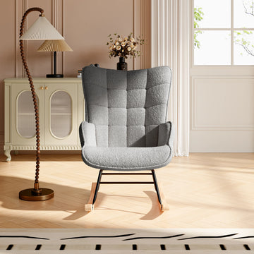 Fauteuil à bascule confortable avec appui-pieds