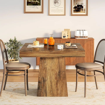 Table d’Appoint en Bois avec Piètement Central Sculptural